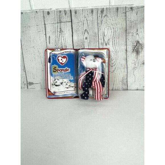 TY Teenie BEANIE BABIES "Spangle The BEAR" International 1999 Bears McDonalds - Picture 2 of 11